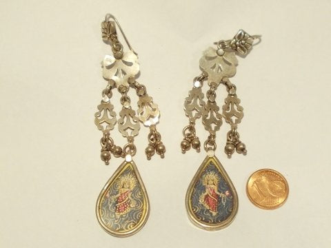 ORECCHINI etnici in argento antico - LAKSHMI