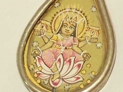 ORECCHINO ETNICO argento vecchio LAXMI II (Lakshmi) – immagine4