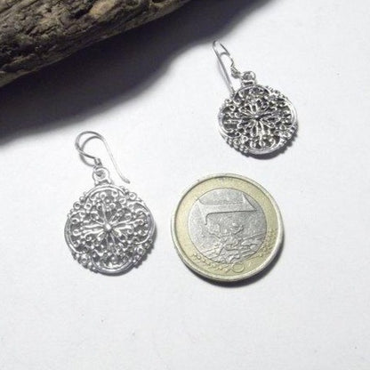 ORECCHINI etnici in argento 925 filigrana ornamentale – immagine2