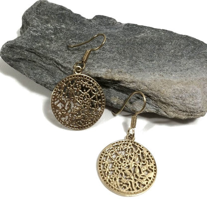 Copia del ORECCHINI ETNICI Ottone lucido Orecchini artigianali | TAO | BOHO