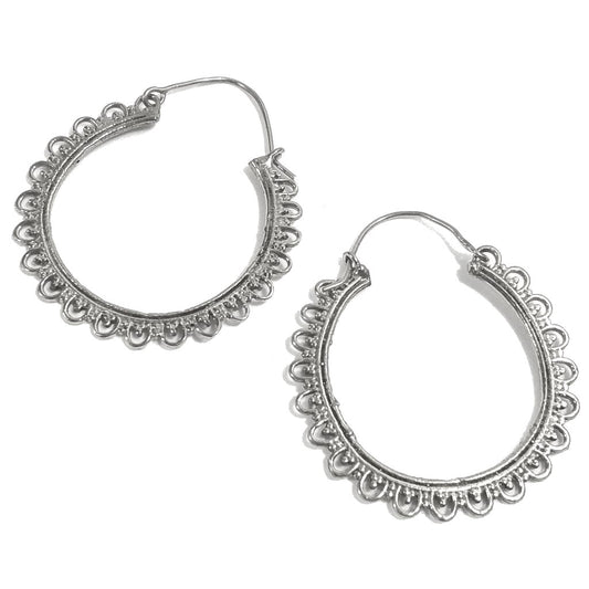 ORECCHINI ETNICI Ottone lucido ORECCHINI | Cerchio - BOHO