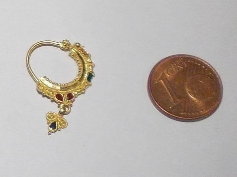 Orecchino da naso a cerchio in oro 18 carati - DHIGA – immagine2
