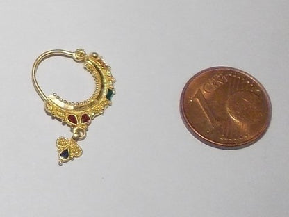Orecchino da naso a cerchio in oro 18 carati - DHIGA – immagine2