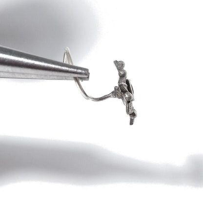 Orecchini da naso FAVIGNANA | con Spirale e Pietra | Argento 925 | Piercing BOHO