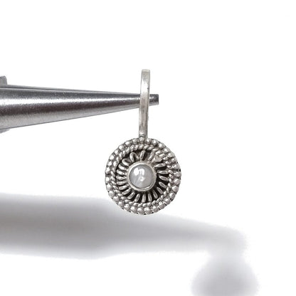 Orecchini da naso LAMPEDUSA | con Spirale e Pietra | Argento 925 | Piercing BOHO