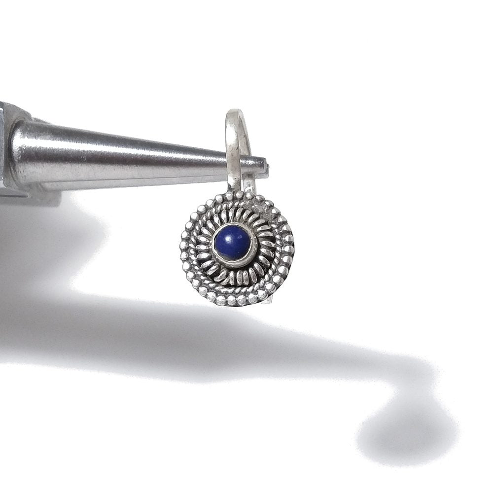 Orecchini da naso LAMPEDUSA | con Spirale e Pietra | Argento 925 | Piercing BOHO