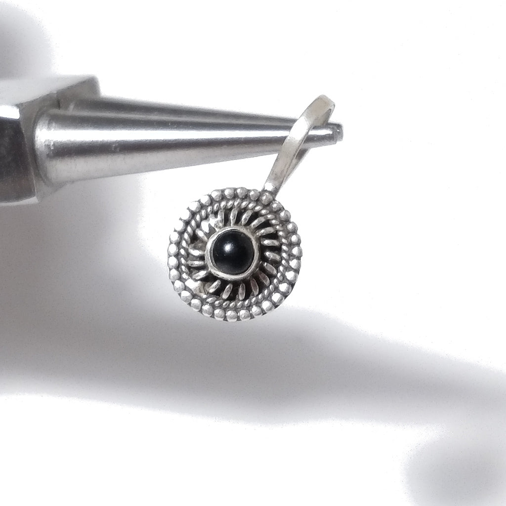 Orecchini da naso LAMPEDUSA | con Spirale e Pietra | Argento 925 | Piercing BOHO