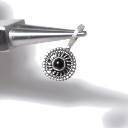Orecchini da naso LAMPEDUSA | con Spirale e Pietra | Argento 925 | Piercing BOHO