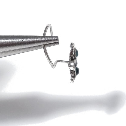 Orecchini da naso LAS PALMAS | con Spirale e Pietra | Argento 925 | Piercing BOHO