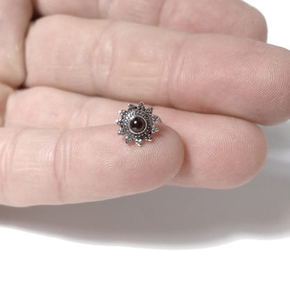 Orecchini da naso MADDALENA | con Spirale e Pietra | Argento 925 | Piercing BOHO