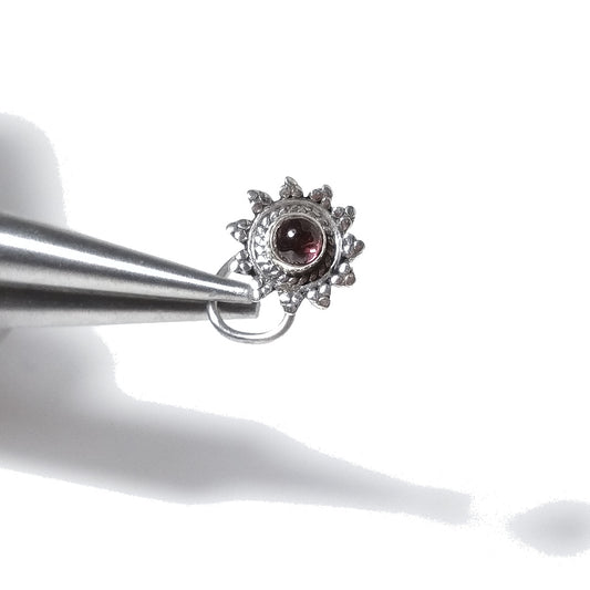 Orecchini da naso MADDALENA | con Spirale e Pietra | Argento 925 | Piercing BOHO