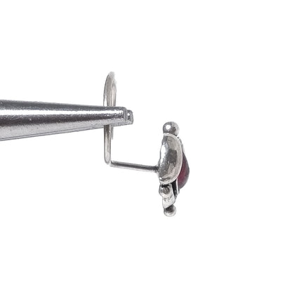 Orecchini da naso MAIORCA | con Spirale e Pietra | Argento 925 | Piercing BOHO
