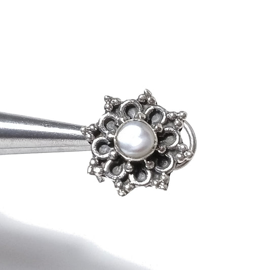 Orecchini da naso PORTOFINO | con Spirale e Pietra | Argento 925 | Piercing BOHO