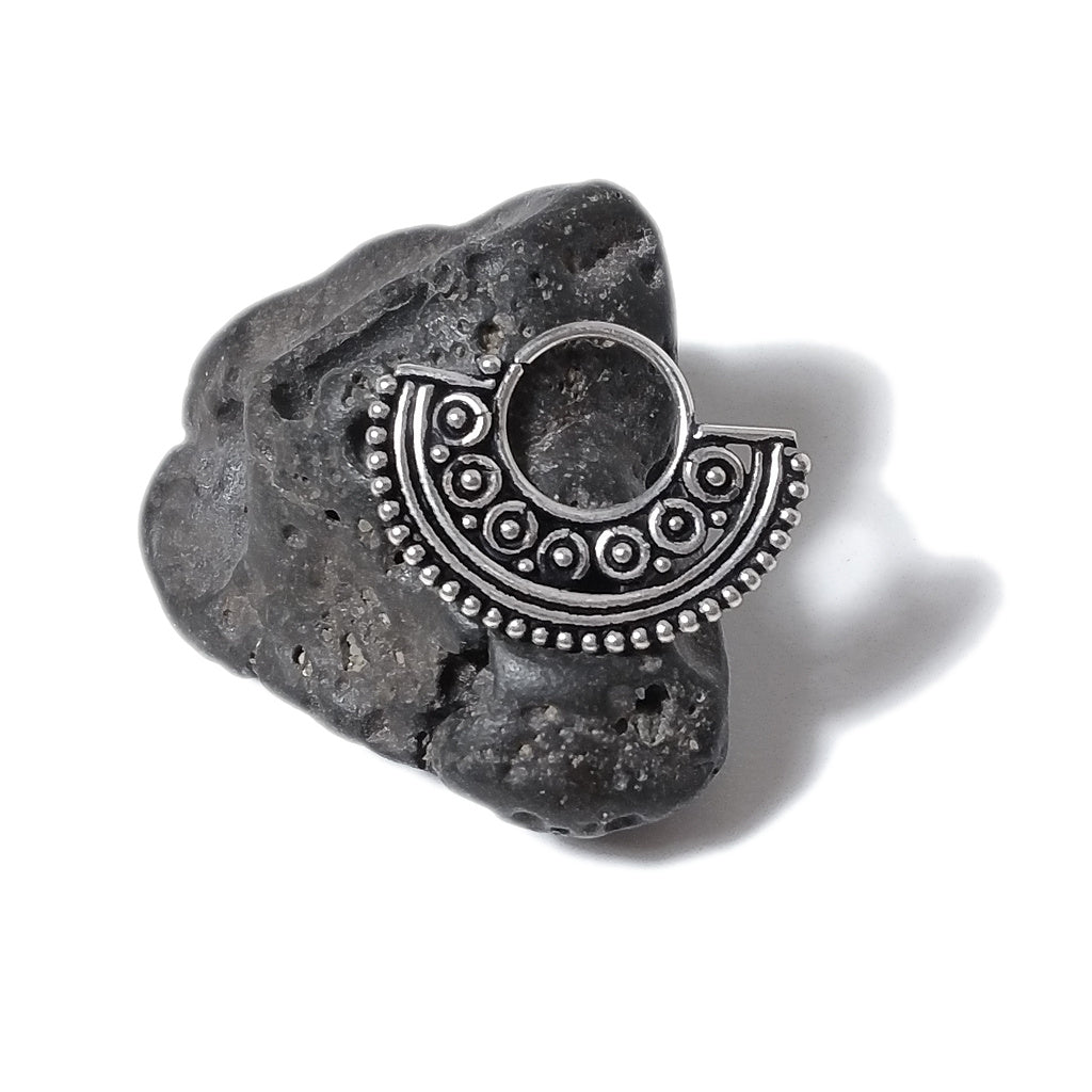 Orecchini UDAIPUR- SEPTUM in argento 925 brunito - etnico | PIERCING
