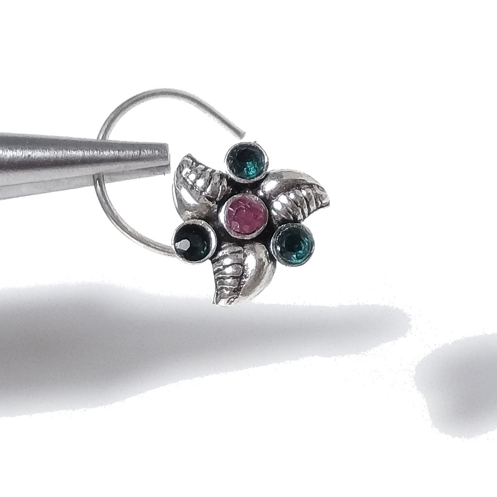 ORECCHINI da naso TENERIFE | con Spirale e Pietra | Argento 925 | Piercing BOHO – immagine5