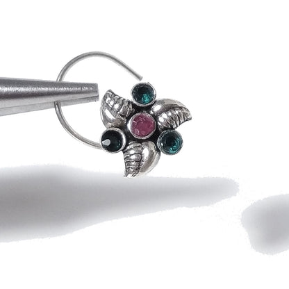 ORECCHINI da naso TENERIFE | con Spirale e Pietra | Argento 925 | Piercing BOHO – immagine5