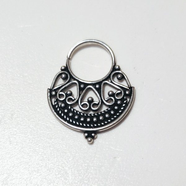Orecchino - SEPTUM in argento 925 brunito - ETNICO | Piercing – immagine1