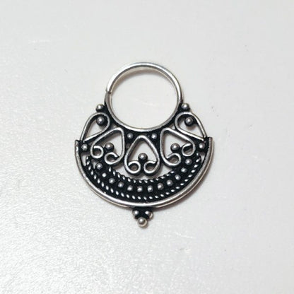 Orecchino - SEPTUM in argento 925 brunito - ETNICO | Piercing – immagine1