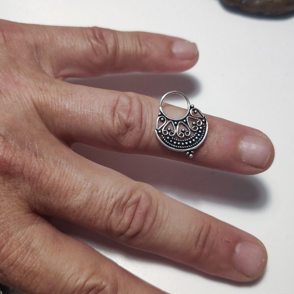 Orecchino - SEPTUM in argento 925 brunito - ETNICO | Piercing – immagine2