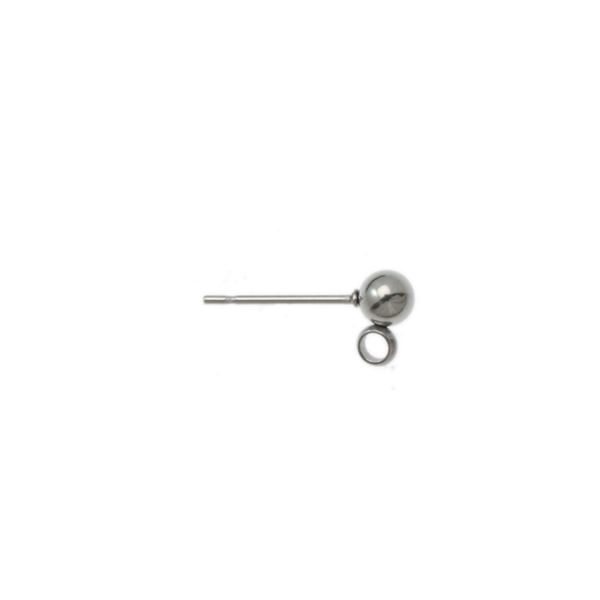 Perno in argento 925 con pallina e farfallina | Accessori ORECCHINI argento – immagine1