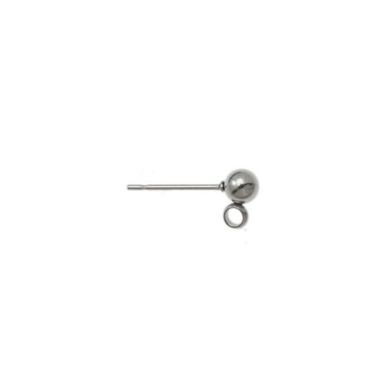 Perno in argento 925 con pallina e farfallina | Accessori ORECCHINI argento – immagine1