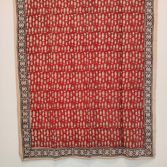 Pareo - Sarong con pesce in 100% cotone artigianale - ANGAN