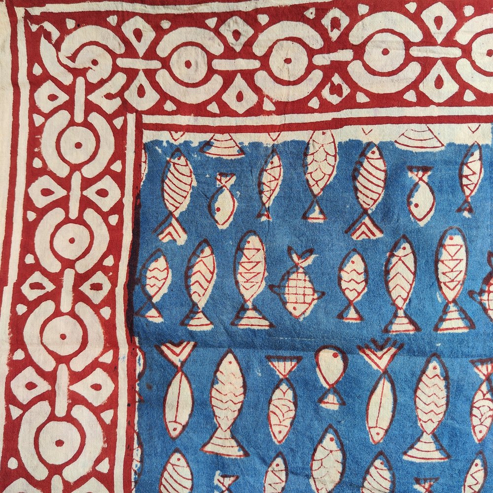 Pareo - Sarong con pesce in 100% cotone artigianale - RULAK