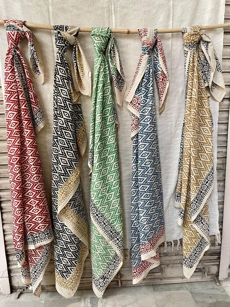 Pareo - Sarong con pesce in 100% cotone artigianale - SAMA