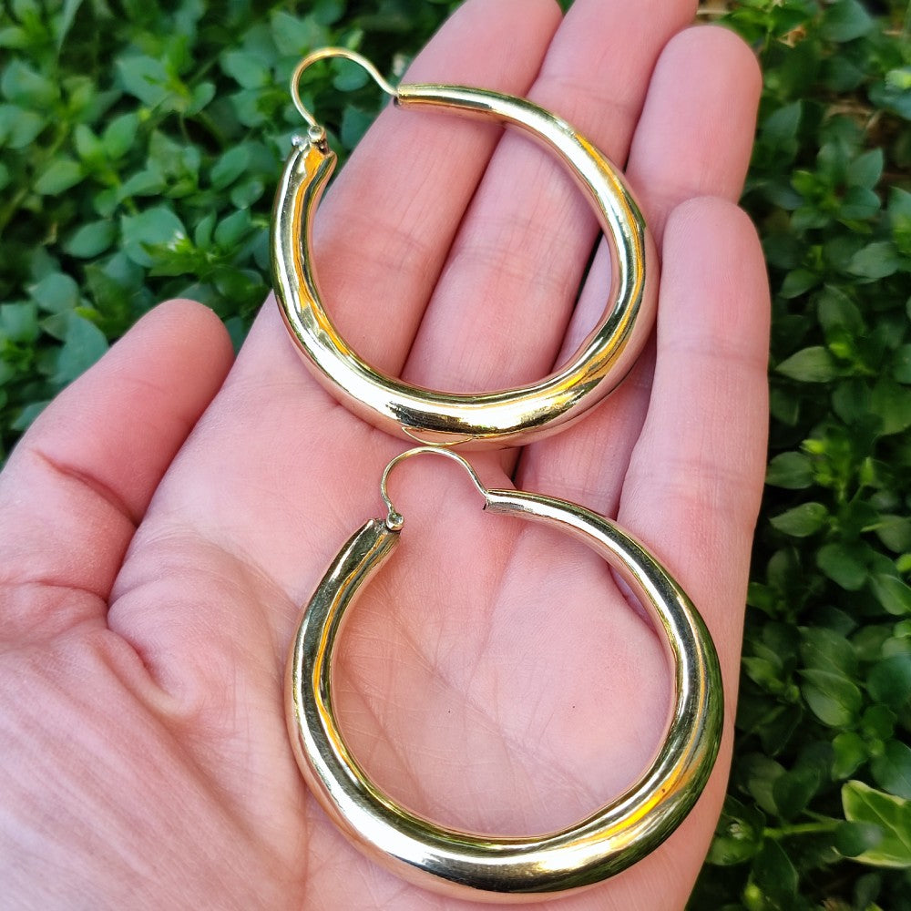 PARINITA orecchini indiani a cerchio in ottone