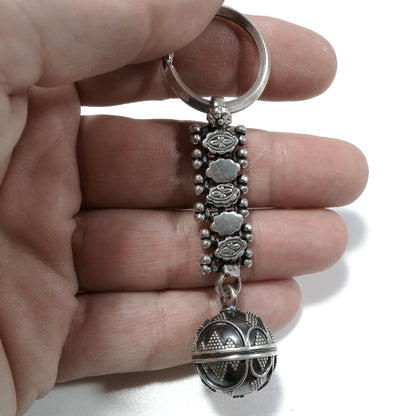 PORTACHIAVI ARGENTO in argento 925 con ORNAMENTI etnici | GIOIELLI IN ARGENTO