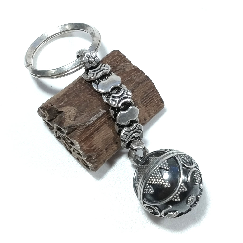 PORTACHIAVI ARGENTO in argento 925 con ORNAMENTI etnici | GIOIELLI IN ARGENTO