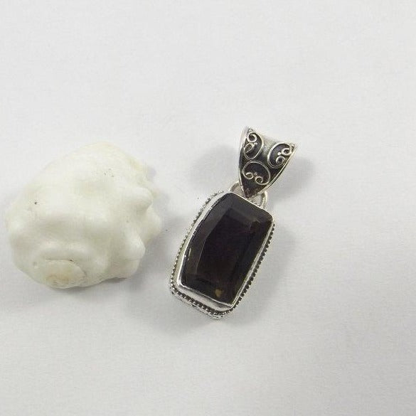 CIONDOLO quarzo fumè 925 V - ilmondodiwit - Ciondolo