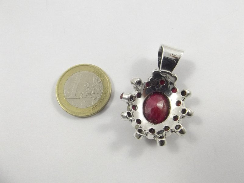 CIONDOLO Rubino - argento 925 - ilmondodiwit - Ciondolo