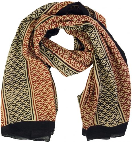 Pareo Sciarpa artigianale in cotone con ornamenti Rajasthani