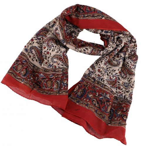 Pareo Sciarpa artigianale in cotone con ornamenti Rajasthani