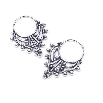 Orecchino - SEPTUM in argento 925 brunito - etnico