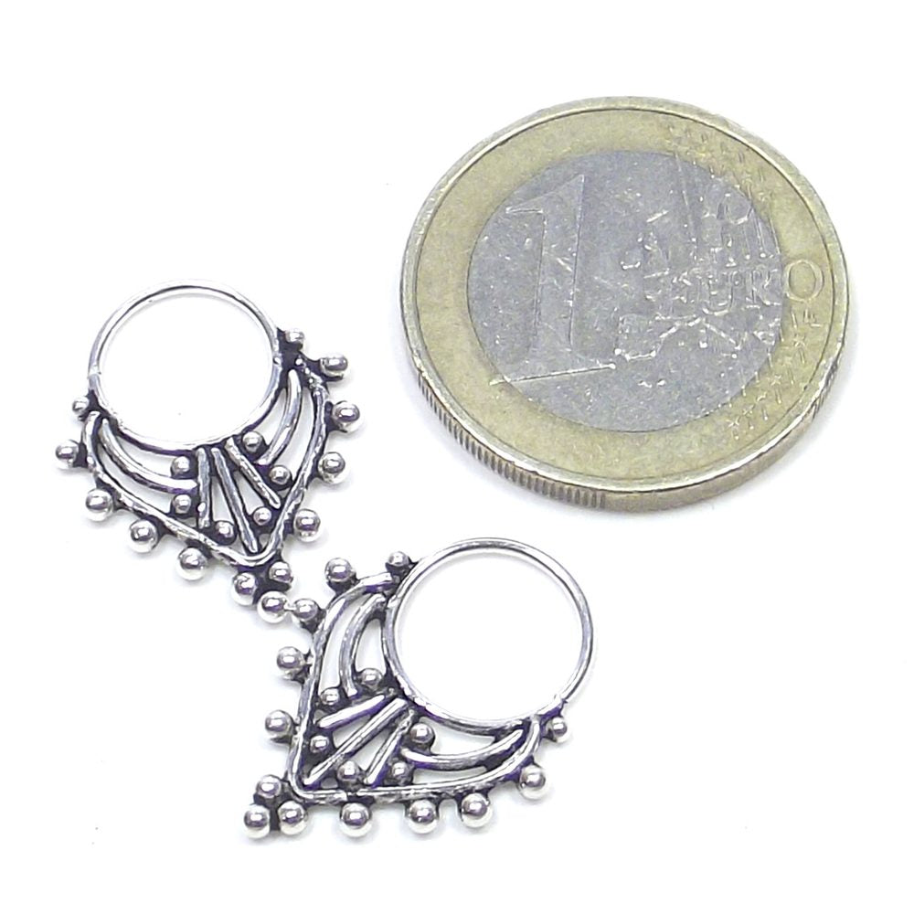 Orecchino - SEPTUM in argento 925 brunito - ETNICO – immagine2