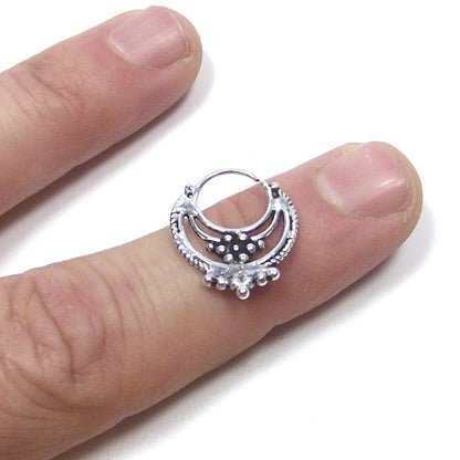 Orecchino - SEPTUM in argento 925 brunito - ETNICO | Piercing – immagine2