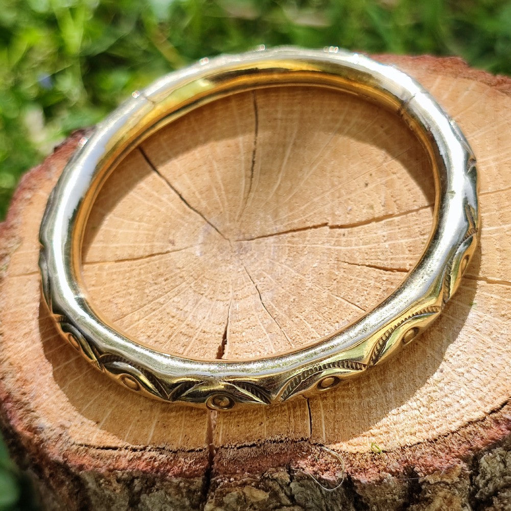 VIPLAV Bracciale indiano artigianale in ottone#diametro_rigido-60-mm